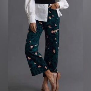 Anthropologie Corduroy Colette Cropped Wide-Leg Pant by Maeve